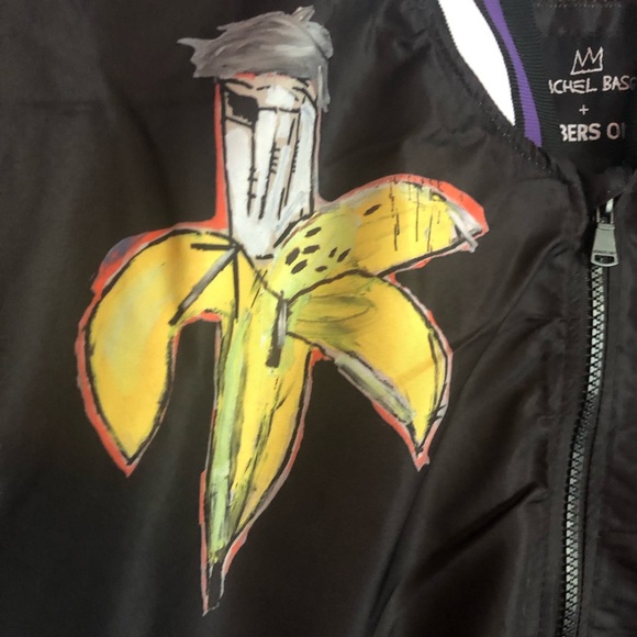 Members Only Jean Michel Basquiat Bomber Jacket • Size Large - Picture 2 of 7